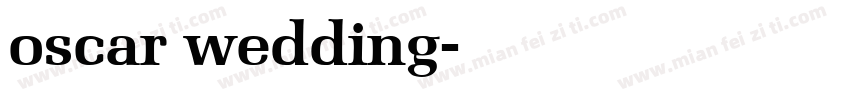 oscar wedding字体转换